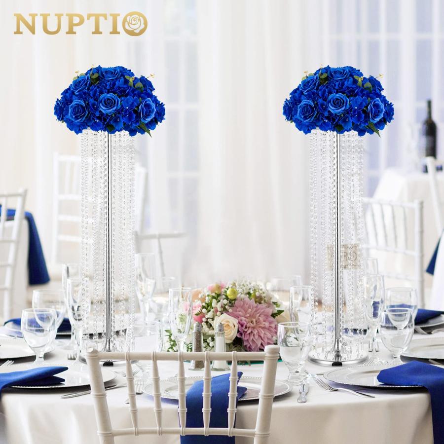 【並行輸入品】NUPTIO フラワーボールアレンジメントブーケ 直径14.2インチ 造花 アレンジメント ブーケ テーブル用センターピース ロイ_3