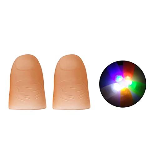 【並行輸入品】Bluelans 2 Pieces LED Finger Lights Tricks Finger Light Thumbs Lの画像
