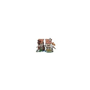 【並行輸入品】Medieval Watermill Building Model， Waterwheel Hut House Creative_2