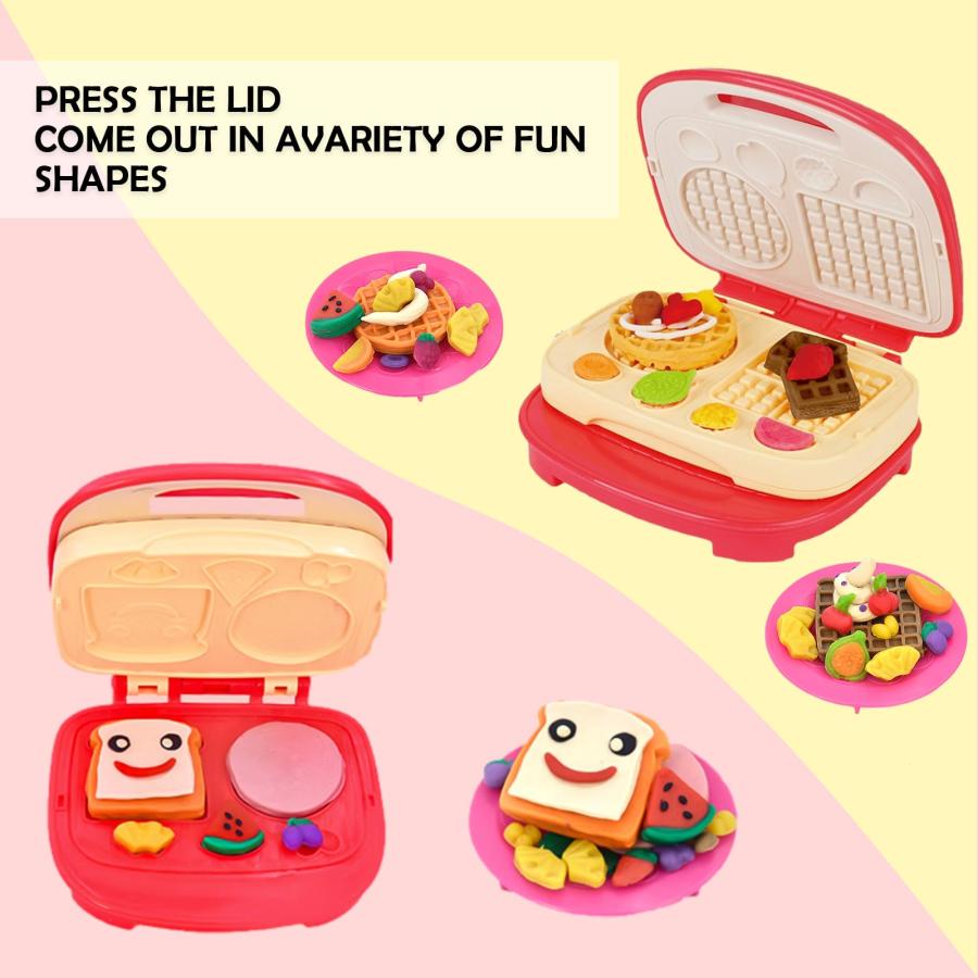【並行輸入品】GOVOY Play Color Dough Sets for Kids，Kitchen Creations Waffle Ma