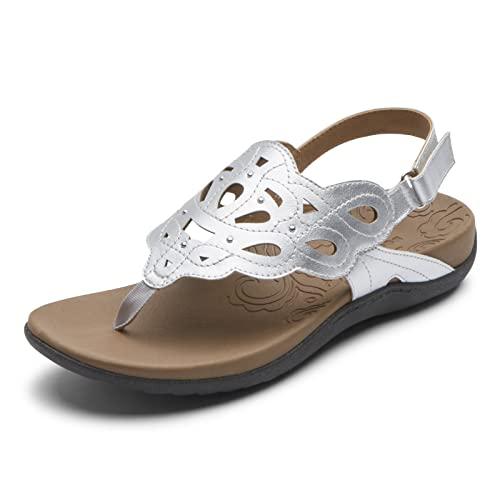 【並行輸入品】Rockport レディース リッジ スリングサンダル、シルバー合成、9.5, シルバー合成, 9.5 Rockport Wome |  | 01