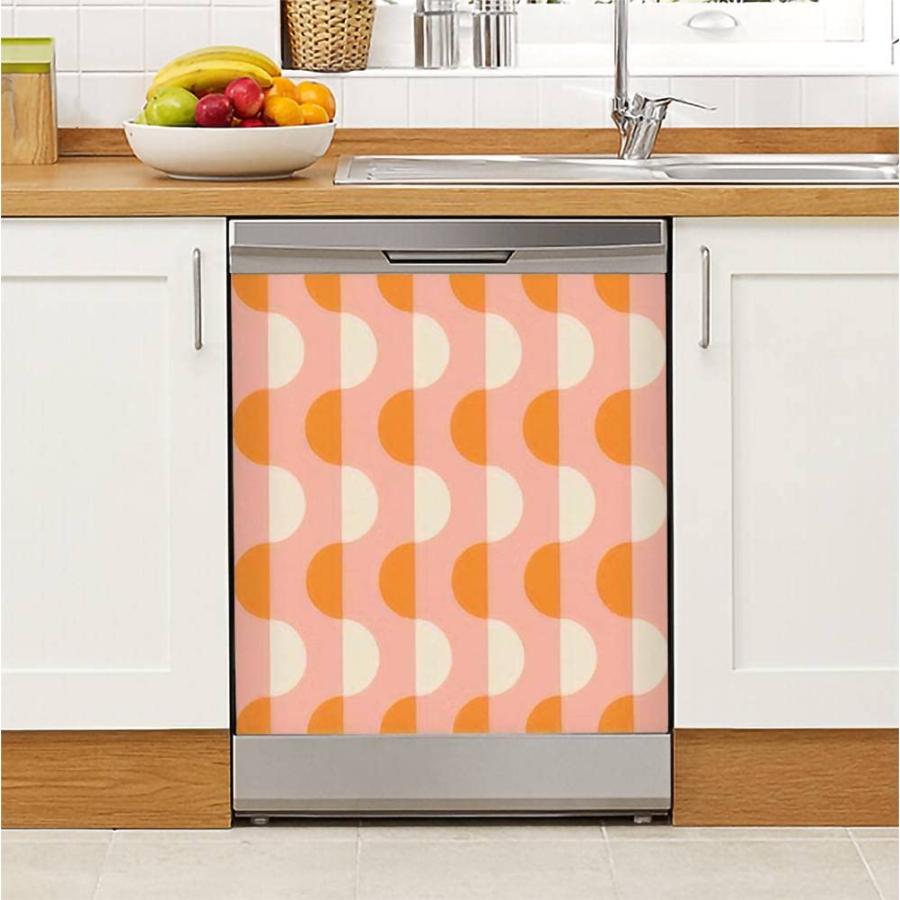 並行輸入品】Abstract Minimalist Dishwasher Magnet Cover 50s Mid
