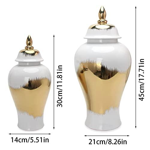 【並行輸入品】Eudatrwe Ceramic Ginger Jar Containers Temple Jars Storage Jar Tの画像