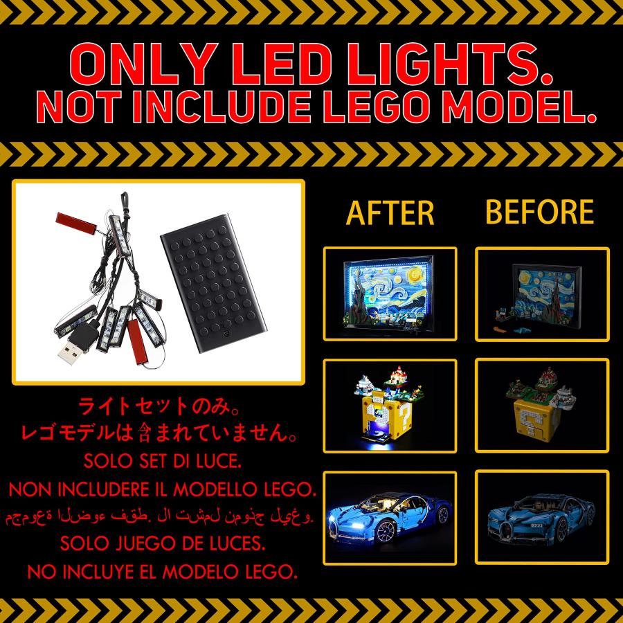並行輸入品】ASTEMレゴブルーのヘリコプター追跡専用,75928用のLED