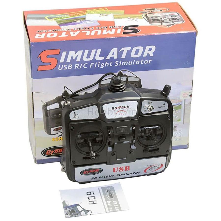 Dynam 6チャンネルモード2 USB RCフライトシミュレーター リモコン Dynam 6 Channels Mode 2 USB RC Flight Simulator for Airplane