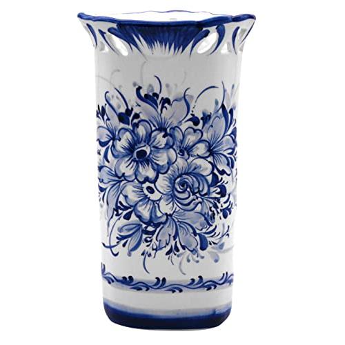 【並行輸入品】Triangular Hand Painted Blue & White Portuguese Pottery Ceramic_1