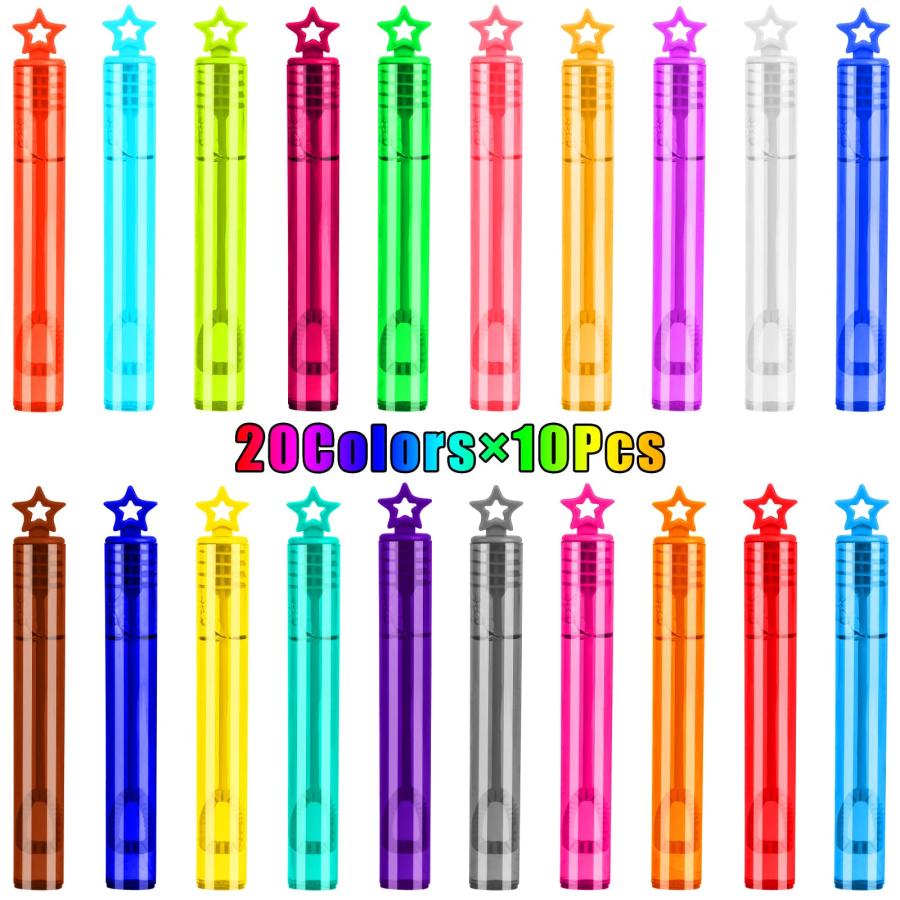 【並行輸入品】LerBao ミニバブルワンド 200個 20色 バルク バブル パーティー記念品 子供用 夏 屋外 屋内 テーマ 誕生日 クリス_3