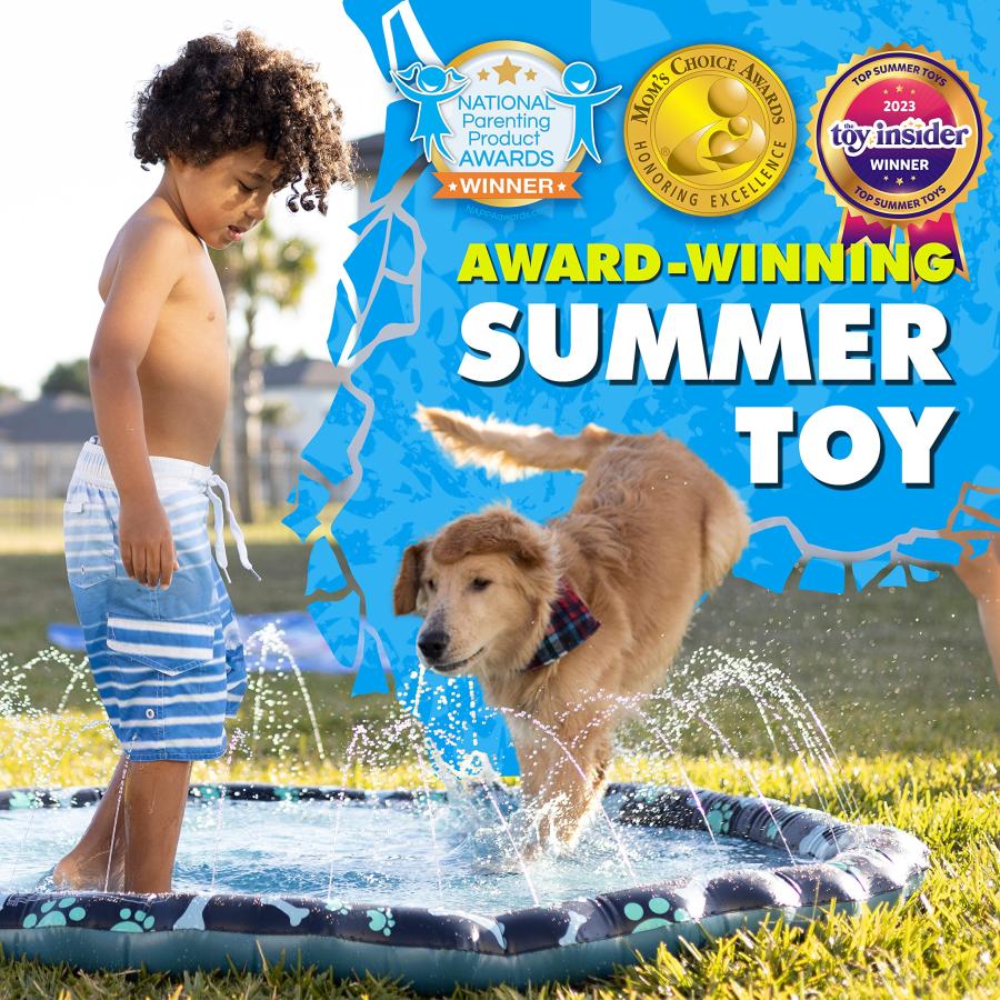 【並行輸入品】SplashEZ ノンスリップスプラッシュパッド 子供と犬用 69インチ 特大スプリンクラー キッズ 犬 水 夏のおもちゃ   アの画像