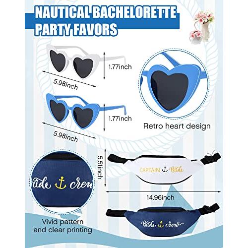 【並行輸入品】6 Sets Nautical Bridal Shower Hat Set Women's Bride Captain Hat_7