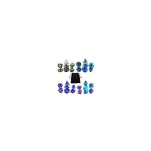 【並行輸入品】Gikfun 多面体ダイスセット (28個) ブラックポーチ付き 4つのコンプリートダブルカラーダイスセット DND RPGテーブ_2