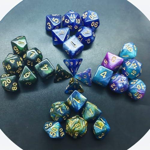 【並行輸入品】Gikfun 多面体ダイスセット (28個) ブラックポーチ付き 4つのコンプリートダブルカラーダイスセット DND RPGテーブ_4