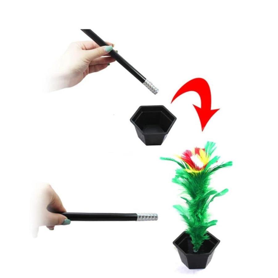 【並行輸入品】MinLia Magic Wand to Flower Magic Trick, Fun Show Prop for Magicの画像