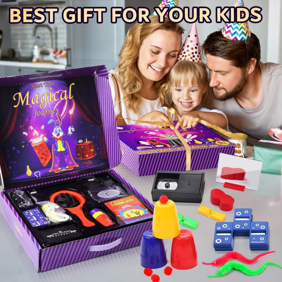 【並行輸入品】Skirfy Magic Kit 75+ Magic Tricks for Kids Age 6 8,Perfect Magic