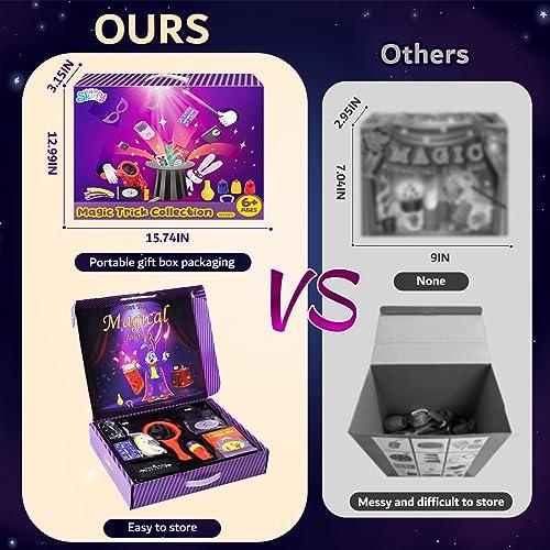 【並行輸入品】Skirfy Magic Kit 75+ Magic Tricks for Kids Age 6 8,Perfect Magic