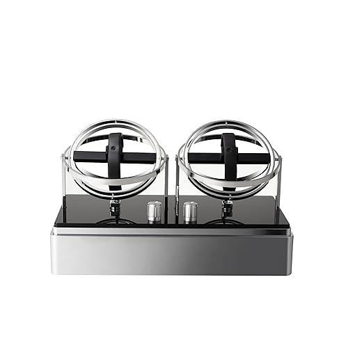 【並行輸入品】DinsFins ダブルオービット 腕時計 ワインダー シルバー 機械式 自動巻き 腕時計 ディスプレイ, シルバー, ディスプレの画像