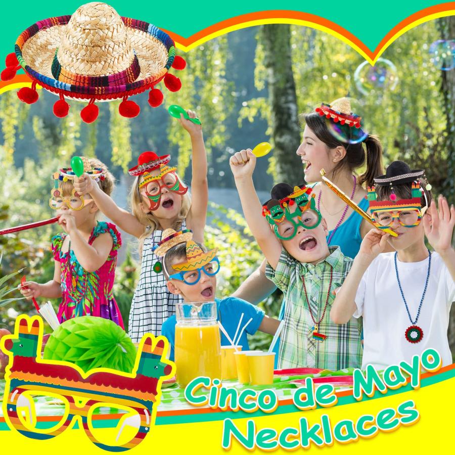 【並行輸入品】Jexine 48 Pcs Fiesta Party Favors Including 12 Mexican Sombrero_6