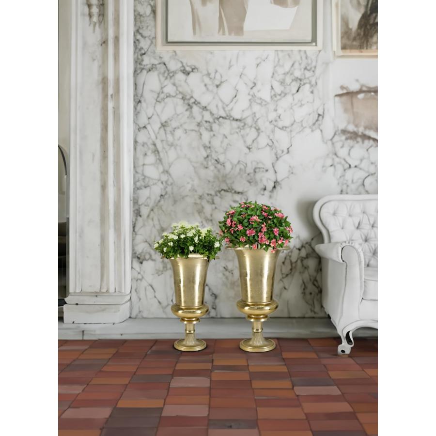【並行輸入品】Serene Spaces Living Small Old Gold Vintage Urn Vase， Ideal for_9