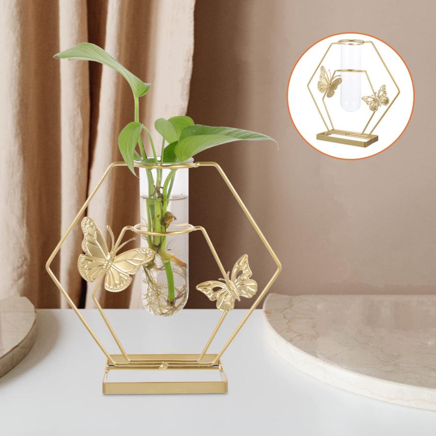 並行輸入品】DECHOUS 水耕栽培花瓶 アイアンアート バタフライスタンド