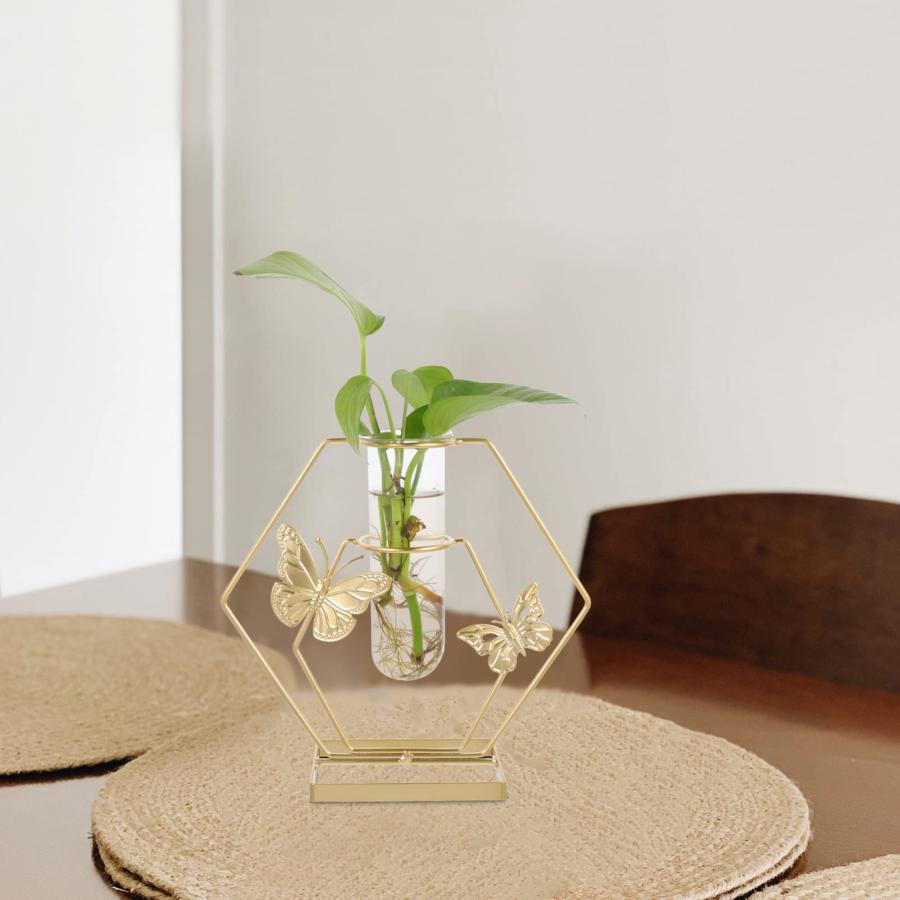 並行輸入品】DECHOUS 水耕栽培花瓶 アイアンアート バタフライスタンド