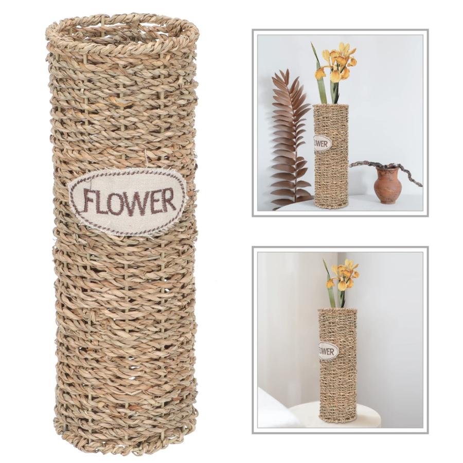 【並行輸入品】LIFKOME ラタン花瓶 ドライフラワー花瓶 ドライフラワーホルダー 籐花瓶 ヴィンテージ 素朴な籐織フラワーバスケット フラワ_6
