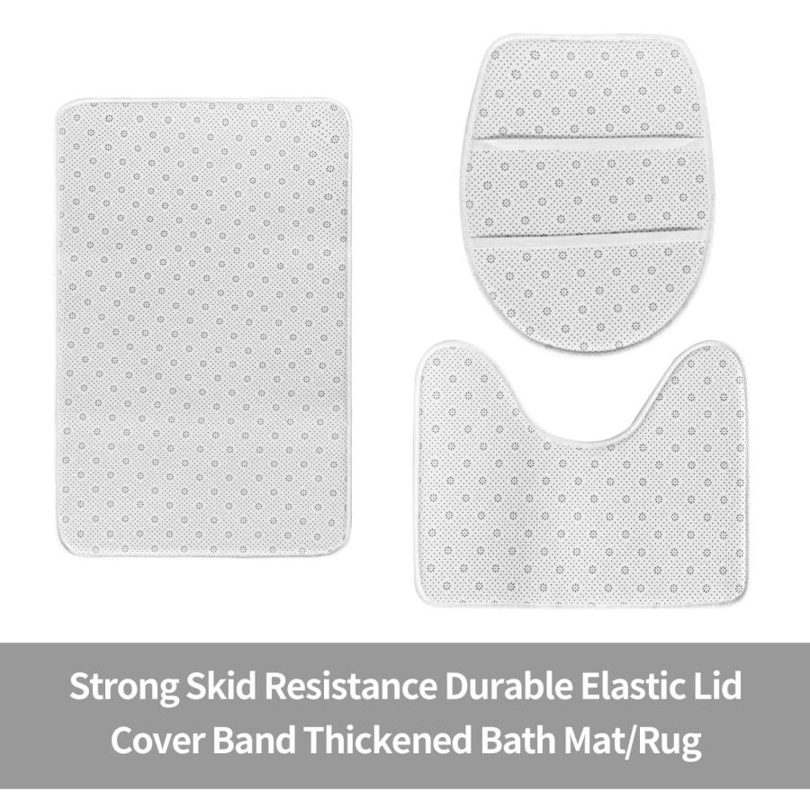 Sea Stones Bathroom Rug Set 3 Pieces Ultra Soft Non 【右側】 Slip 並行輸入品