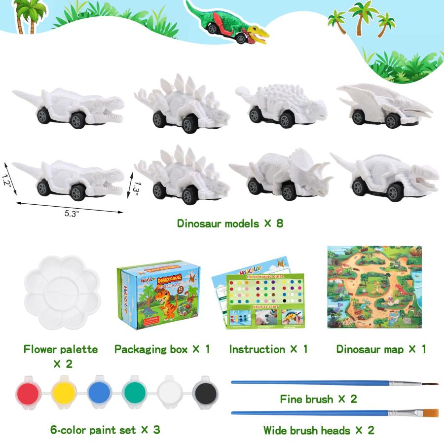 【並行輸入品】HOLICOLOR Arts and Crafts for Kids 4 8 Dinosaur Toys Painting Kiの画像