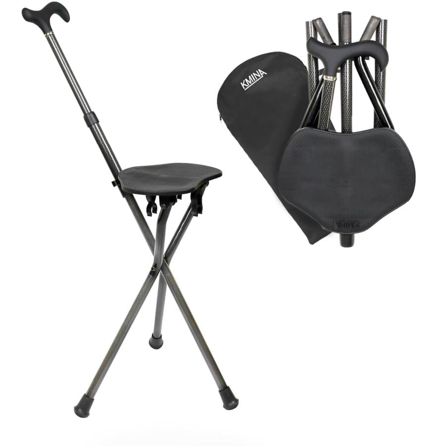 並行輸入品】KMINA PRO カーボンファイバー製シート付きステッキ (高さ