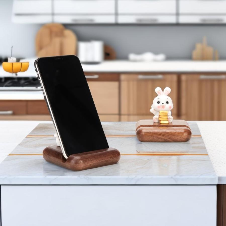 【並行輸入品】かわいい携帯電話スタンド、木製動物の携帯電話スタンド、デスクの装飾用携帯電話ホルダー ユニバーサル ECHENG Mobile P