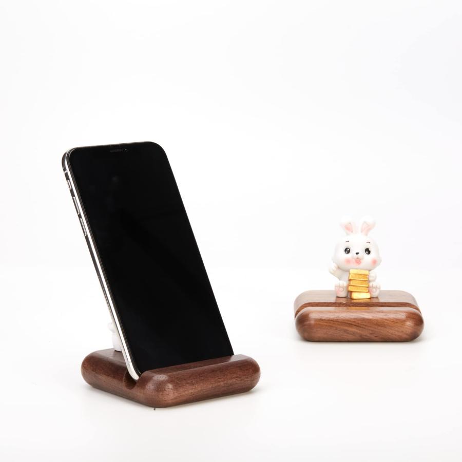 【並行輸入品】かわいい携帯電話スタンド、木製動物の携帯電話スタンド、デスクの装飾用携帯電話ホルダー ユニバーサル ECHENG Mobile P
