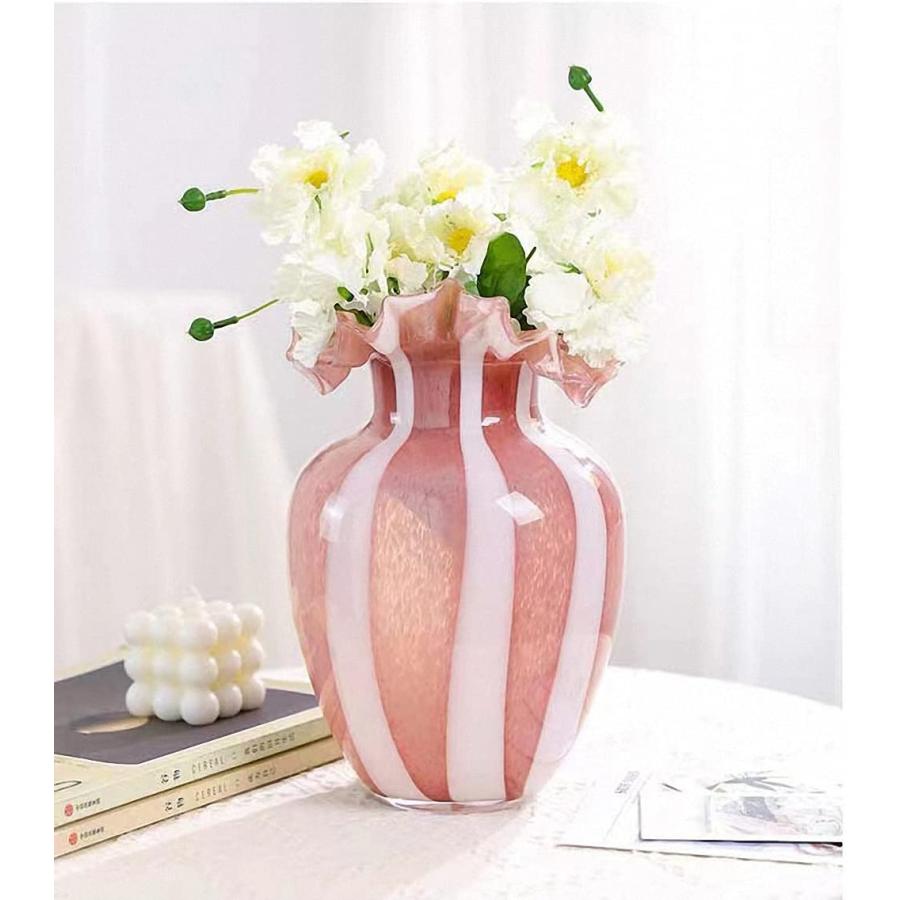 ピンクのガラス製の花瓶 Amazon.co.jp: GULAYI花瓶 一輪挿しガラスフラワーベース 花器