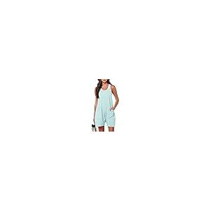 【並行輸入品】ANRABESS Women's Summer Casual Sleeveless Rompers Loose Spaghetti