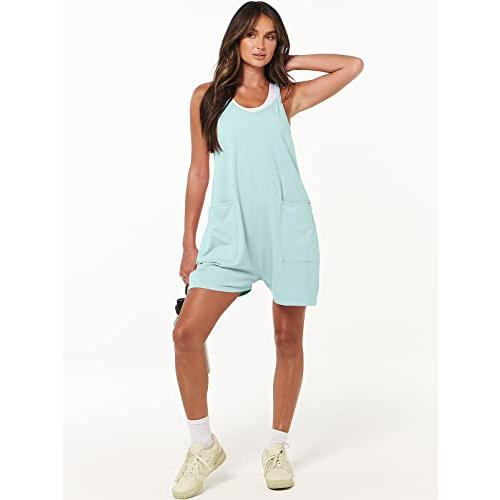 【並行輸入品】ANRABESS Women's Summer Casual Sleeveless Rompers Loose Spaghetti
