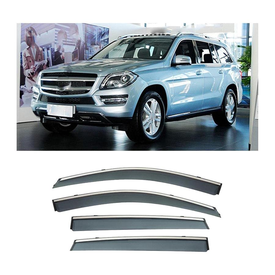 【並行輸入品】サイドウィンドウレインカバー,に適合する Benz GL Class X166 2013 2016 カー ウインドディフレクター | 