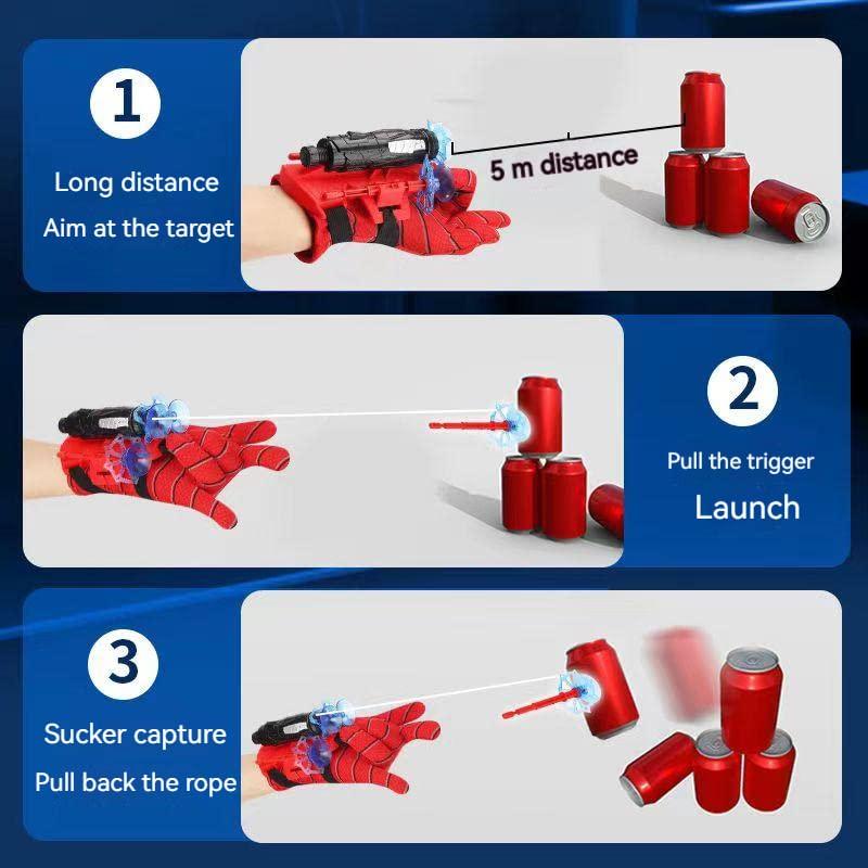 【並行輸入品】LINMANSHUO Set of 2 Kids Spider Web Shooterm, Spiderman Toy Funの画像