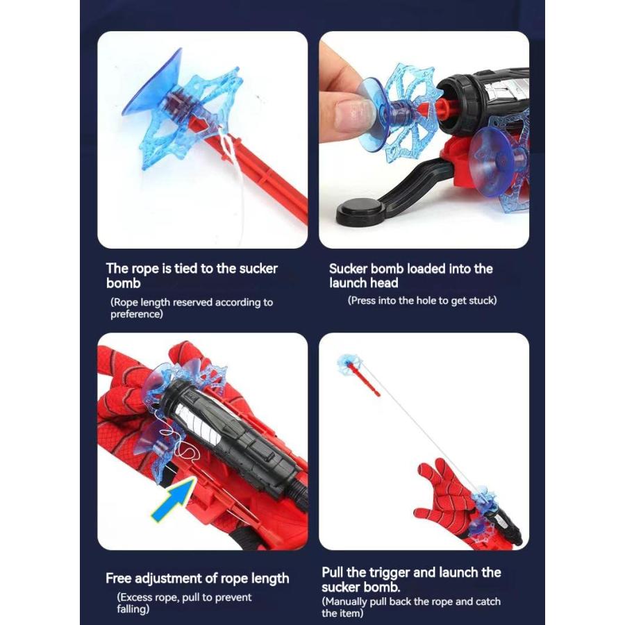 【並行輸入品】LINMANSHUO Set of 2 Kids Spider Web Shooterm, Spiderman Toy Funの画像