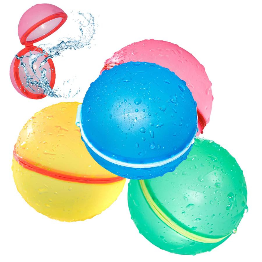 【並行輸入品】SOPPYCID Tonoviviy 水風船 再利用可能 4個 Water Balloons Self sealing Quick_2