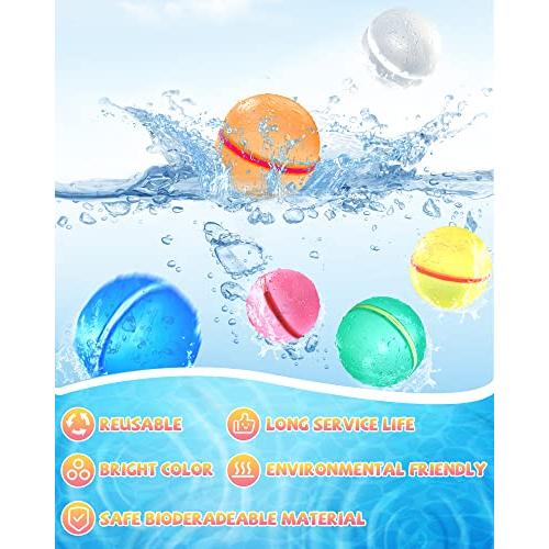 【並行輸入品】SOPPYCID Tonoviviy 水風船 再利用可能 4個 Water Balloons Self sealing Quick_9