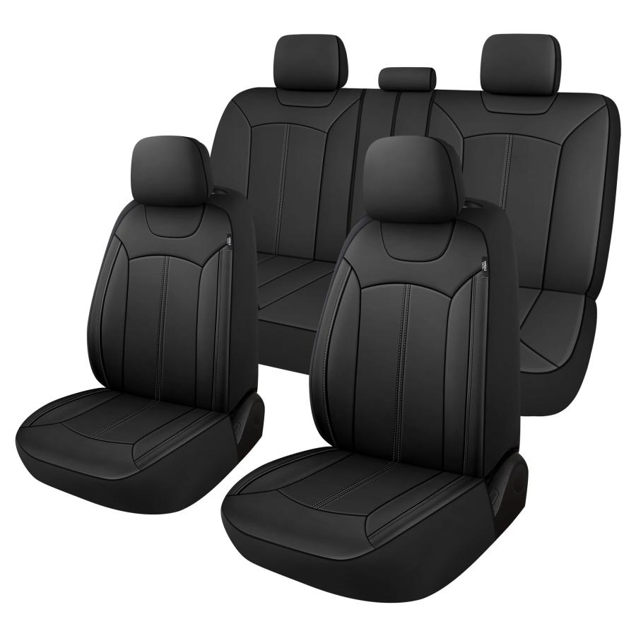 Yitexin 2ピース ブラック PUレザー フロントヘッドレストカバー 車用 9.4インチ x 10.6インチ ユニバーサルカー 【楽天市場】ヴェルファイア 20系,30系対応あり シートカバー 全席セットIXUS PUレザー [イクサス PUレザー]  通気性を備えたシンプルなデザイン 車 車用品 カー用品 内装パーツ カーシート : シートカバー専門店のコネクト
