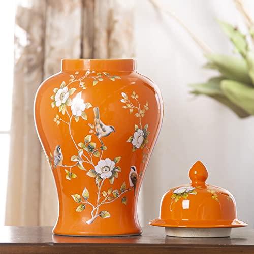 【並行輸入品】ZHOUXIAO Ceramic Vases Ginger Jar with Lid for Home Decor, Large_7