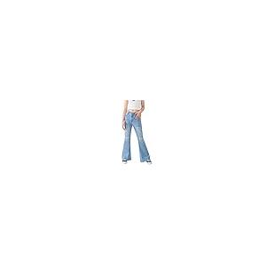 【並行輸入品】SHENHE Girl's High Waisted Flare Leg Jeans Split Raw Hem Denim P_2