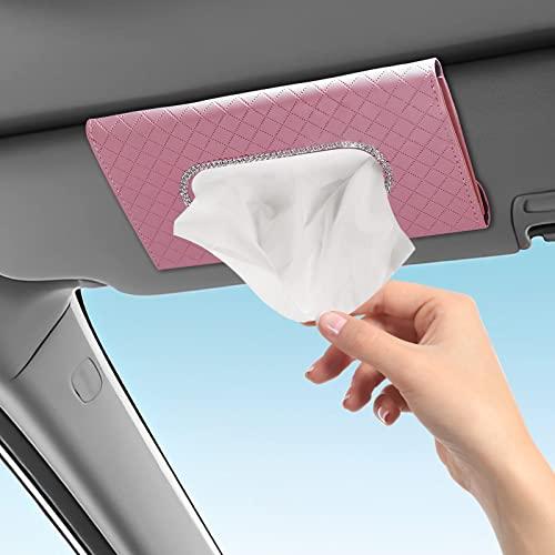 【並行輸入品】GOOTHX 車用サンバイザー ティッシュボックスホルダー 吊り下げ式 キラキラクリスタル PUレザー ナプキンケースホルダー キ |  | 01