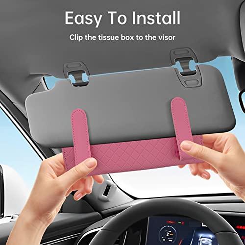 【並行輸入品】GOOTHX 車用サンバイザー ティッシュボックスホルダー 吊り下げ式 キラキラクリスタル PUレザー ナプキンケースホルダー キ |  | 04