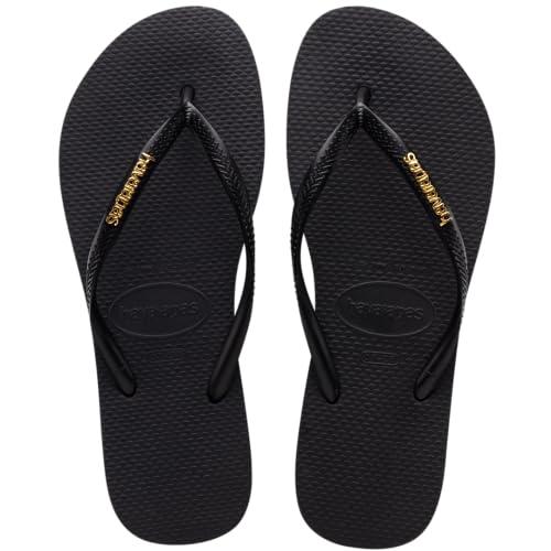 Havaianas ハワイアナス ゴールド スパンコール ビーチサンダル ハワイアナス Havaianas ラバービーチサンダル Luna-Rose-Gold