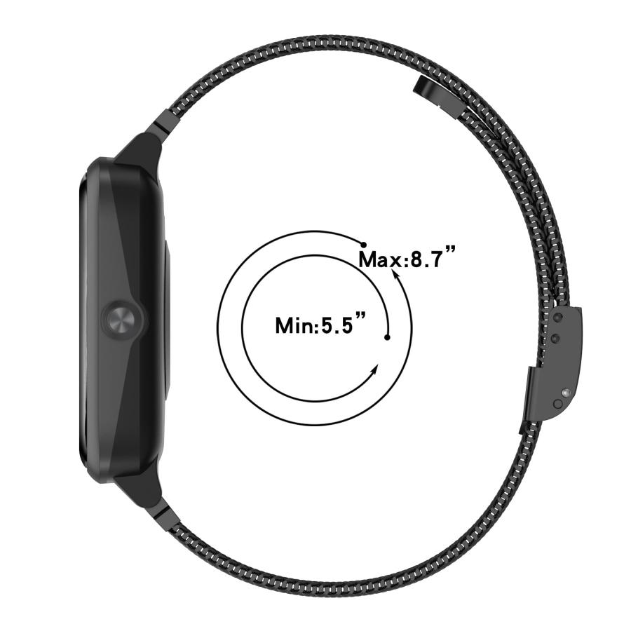 【並行輸入品】FitTurn 2パック Wahoo ELEMNT ライバルウォッチバンド 交換用グリッド 薄型ステンレススチールメッシュループ |  | 06