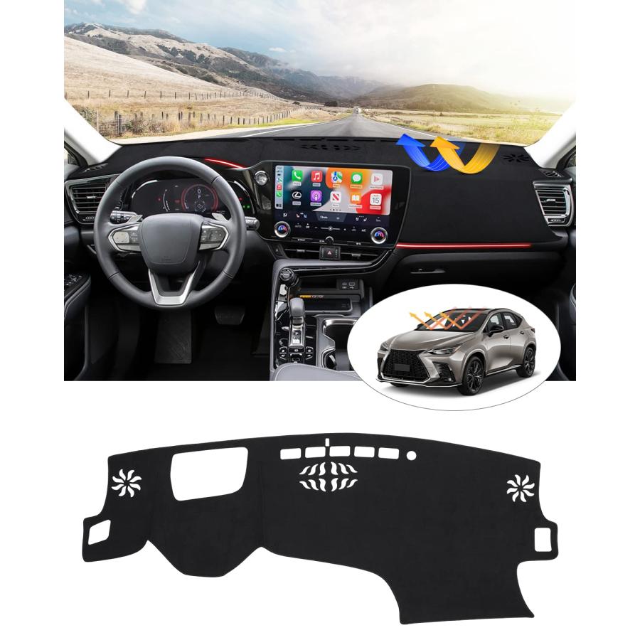 Organiseur Console Centrale Lexus NX 2022+ – Boîte De Rangement Avec Tapis Antidérapant, Parfait Pour L'Accoudoir