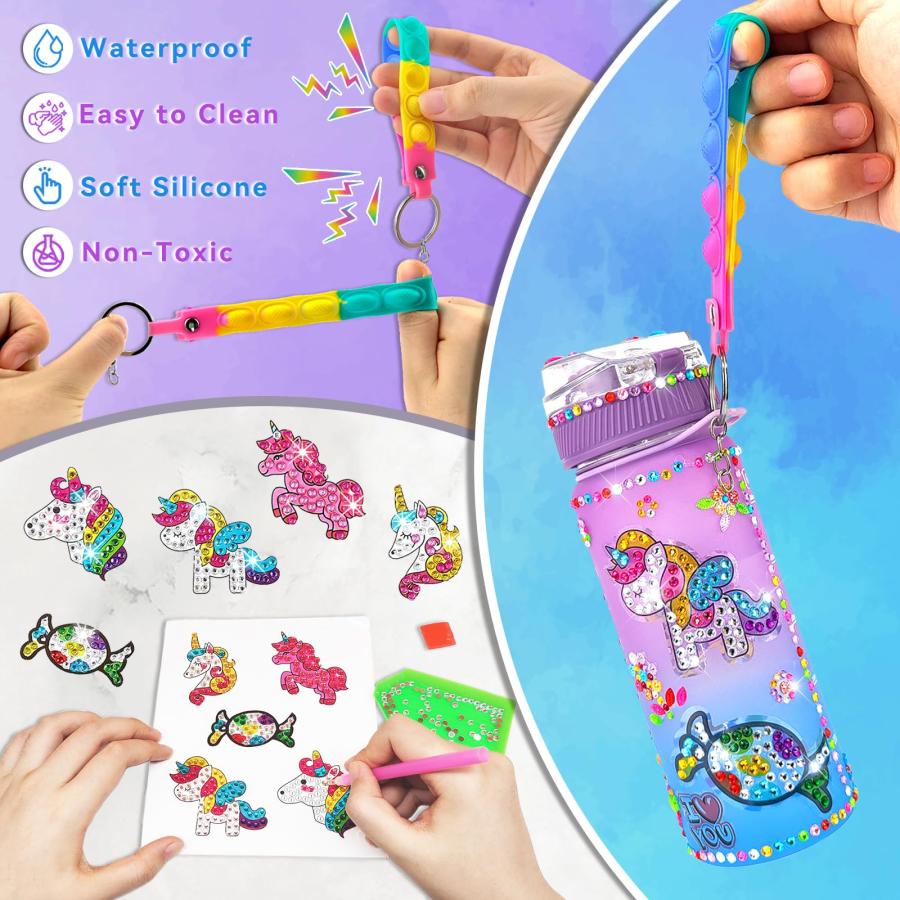 【並行輸入品】EDsportshouse Decorate Your Own Water Bottle Kits for Girls Age 4の画像