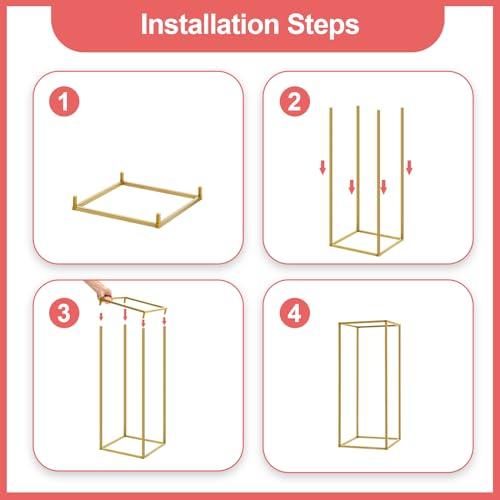 【並行輸入品】10PCs Metal Flower Stand， Flower Display Table Wedding 23.62 in_7