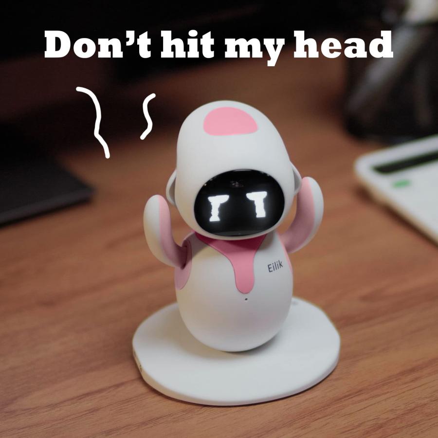 Eilik Duo (ピンク+ブルー) 可愛い表情豊かなペットロボット Amazon | Eilik Pink - タッチインタラクティブトイ、感情豊かな