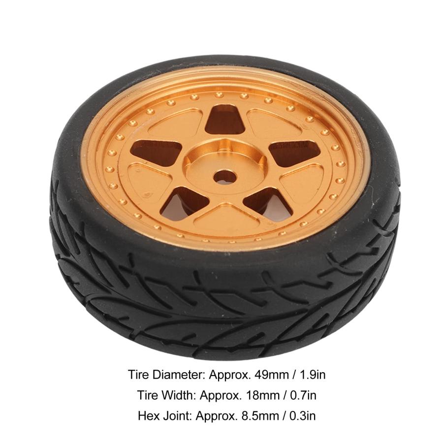 VBESTLIFE RCカータイヤ アルミニウム合金ゴムホイールリム ZD