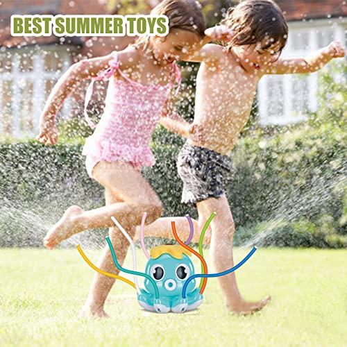 【並行輸入品】Octopus Water Sprinkler for Kids Outdoor Play，with 8 Wiggle Tubeの画像